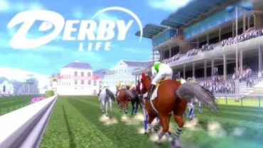 Derby Life gameplay screenshot showcasing the horse racing aspect.