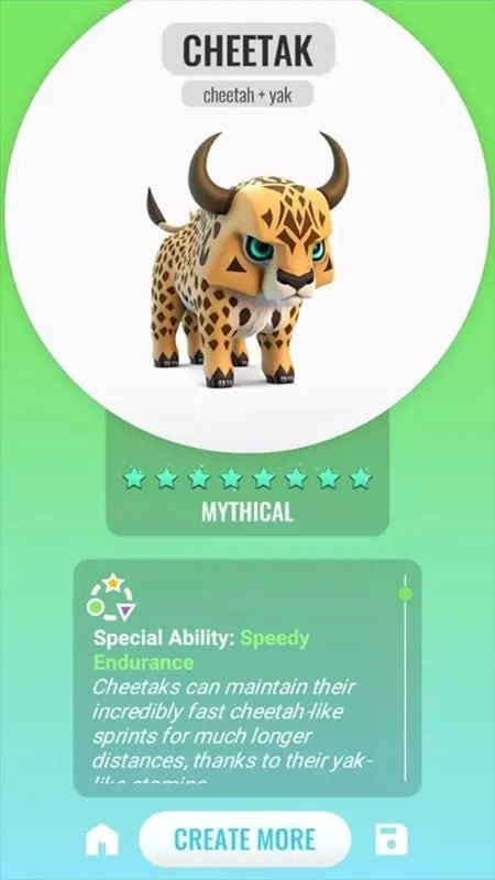 Different animal combinations displayed in the game interface.