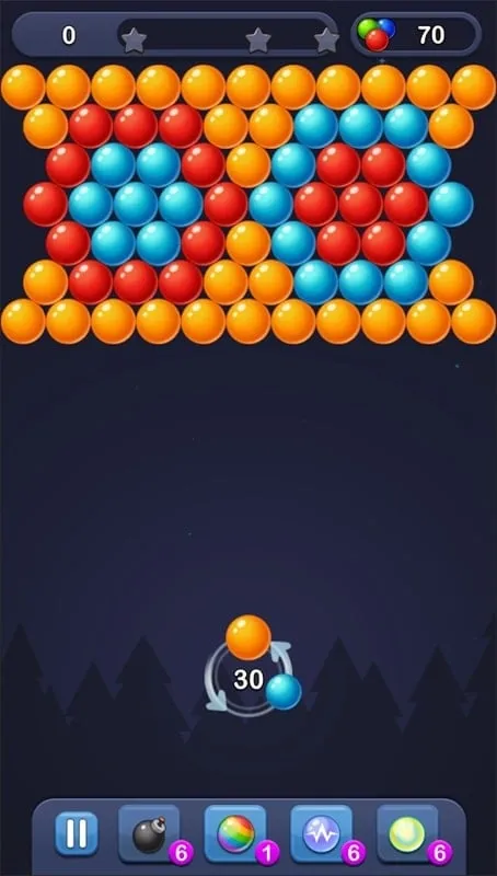 Different level designs in Bubble Pop! Puzzle Game Legend.