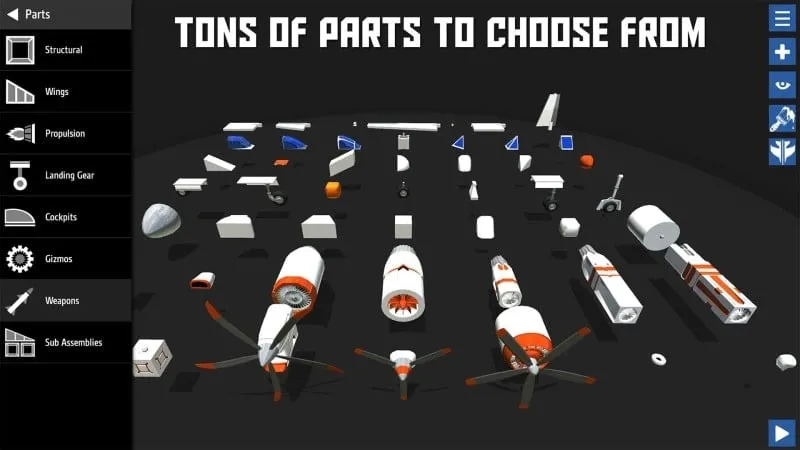 Different plane designs in SimplePlanes.