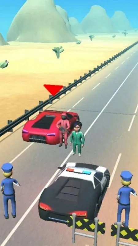 Different police vehicles in Police vs Thief, including a helicopter.