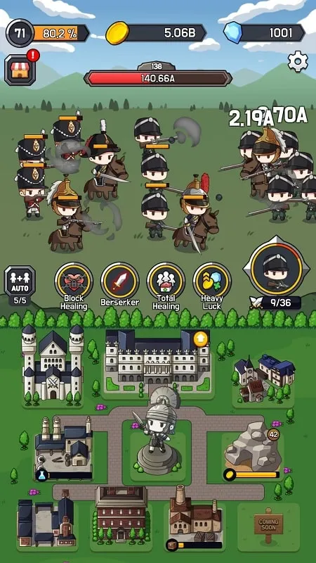 Different units available in Civilization Army