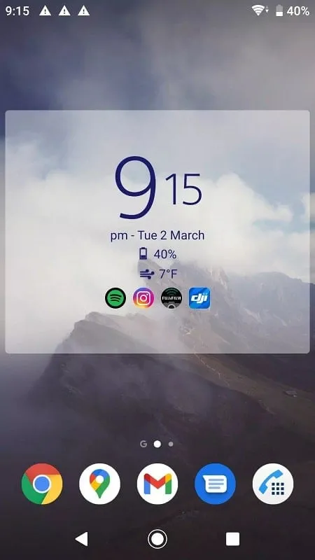 Digital Clock & Weather Widget mod features