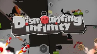 Dismount Infinity gameplay screenshot showcasing the character falling from a height.