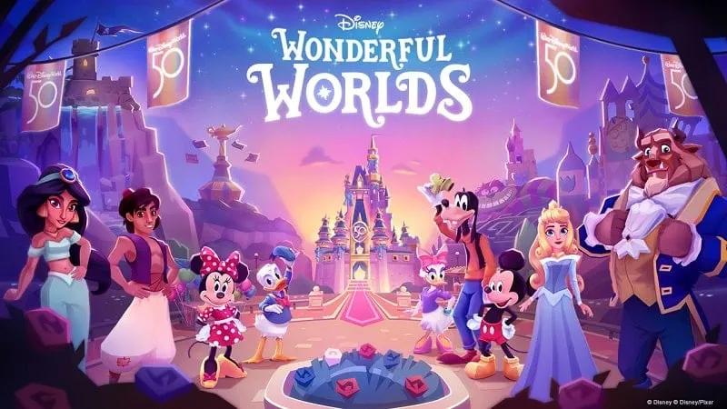 Disney Wonderful Worlds Initial Screen