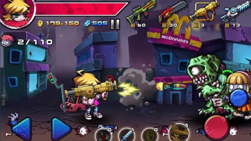 Display of different robot options available for purchase and upgrade within the game's interface, emphasizing their unique abilities and combat roles.