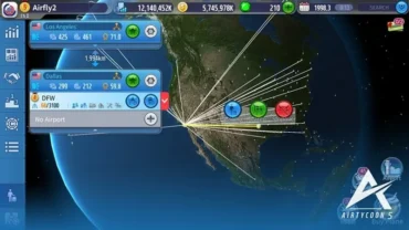 Displaying the game interface of AirTycoon 5.