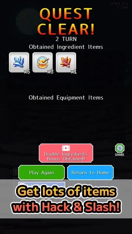 Displaying the mod menu options in RPG Restaurant Idle HackSlash.