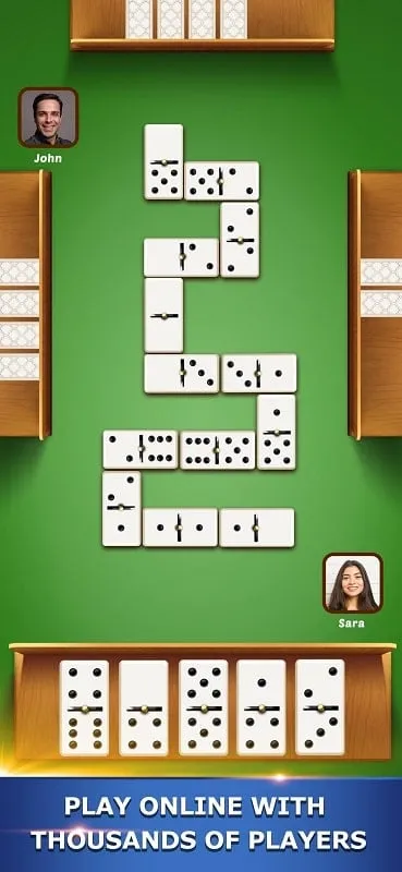 Hình ảnh Dominoes Pro MOD APK phiên bản tiền vô hạn.