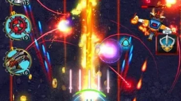 Downloading the AFC Space Shooter MOD APK file on an Android smartphone.
