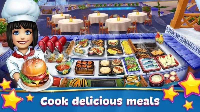 Downloading the Cooking Fever mod APK on an Android phone.