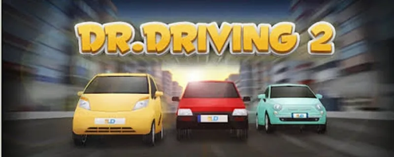 Dr. Driving 2 gameplay on a mobile phone.