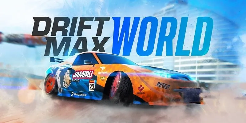 Drifting through a cityscape in Drift Max World.