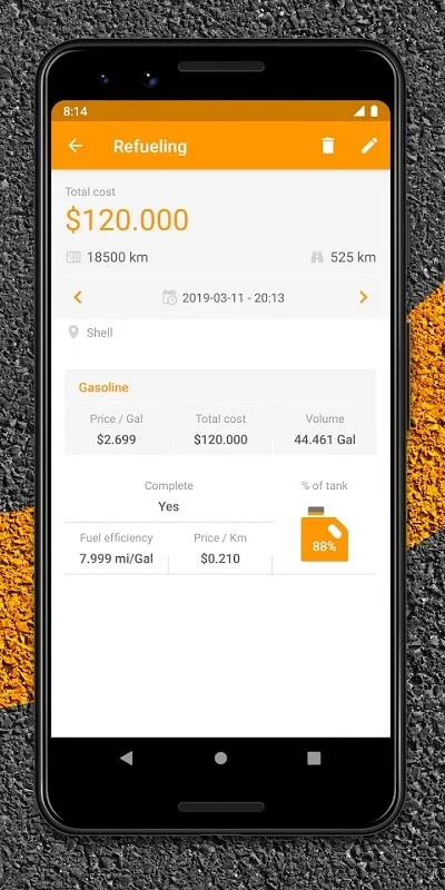 Drivvo MOD APK provides valuable insights into fuel consumption