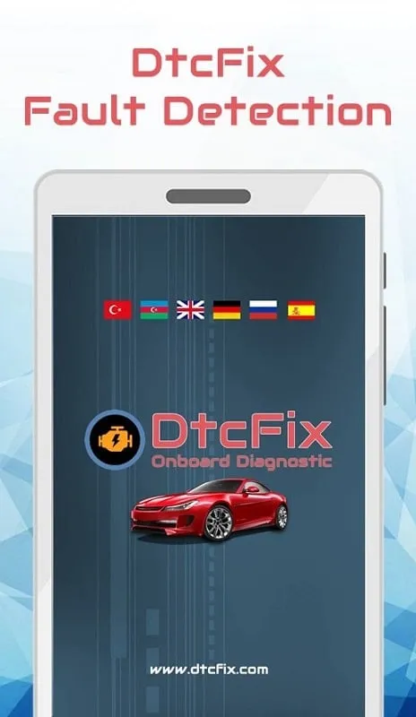 DtcFix mod interface showing the main dashboard