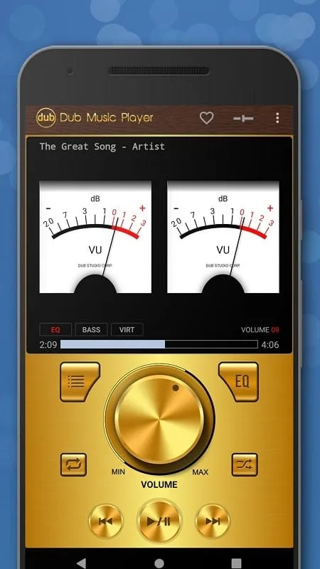 Dub Music Player mod highlighting intuitive interface