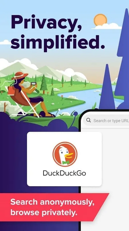 DuckDuckGo Privacy Browser mod interface showing premium features