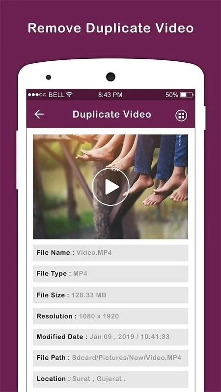 Duplicate File Remover mod interface showing premium features