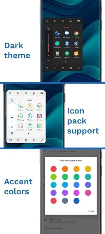 Painel Edge Card Launcher no Android