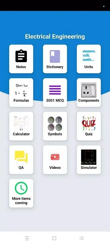 Tampilan Electrical Engineering Notes mod apk