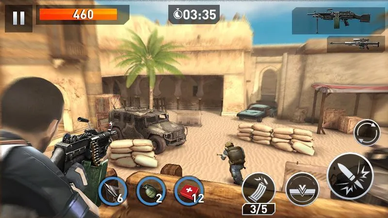 Elite Killer SWAT gameplay screenshot showcasing the in-game currency.