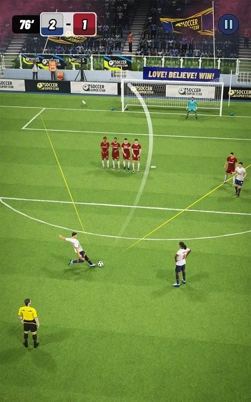 Enjoying ad-free gameplay in Soccer Super Star.