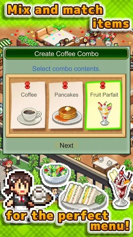 Bermain Cafe Master Story MOD APK dengan uang yang tidak terbatas.