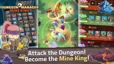 Entering a dungeon in Dungeon Manager Mine King.