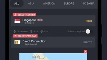 EUT VPN mod interface showing premium features