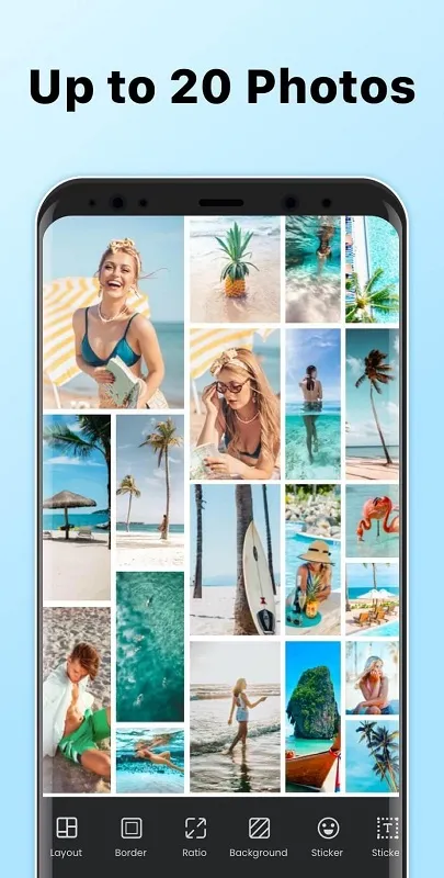 Example of a photo grid created with Photo Collage Maker Grid mod apk