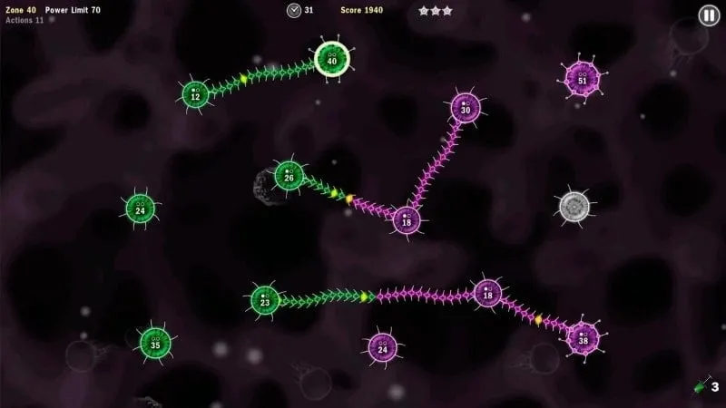 Example of an attack strategy in Tentacle Wars using the mod.