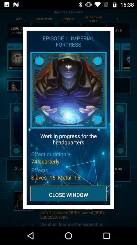 Example of an upgraded unit in AoD Galactic War using unlimited experience.