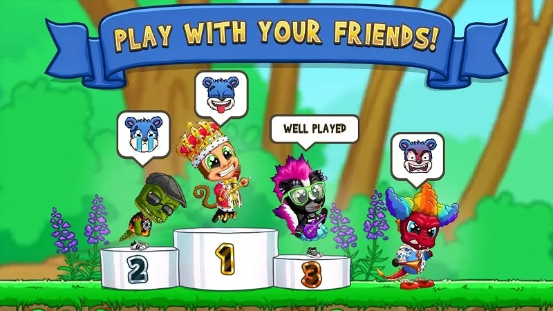 Example of in-game mod menu in Fun Run 3.