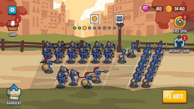 Example of tactical gameplay in Stick Battle: War of Legions.