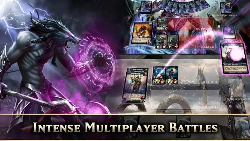 Example of the "Show Monsters/Cards Face" feature in action.