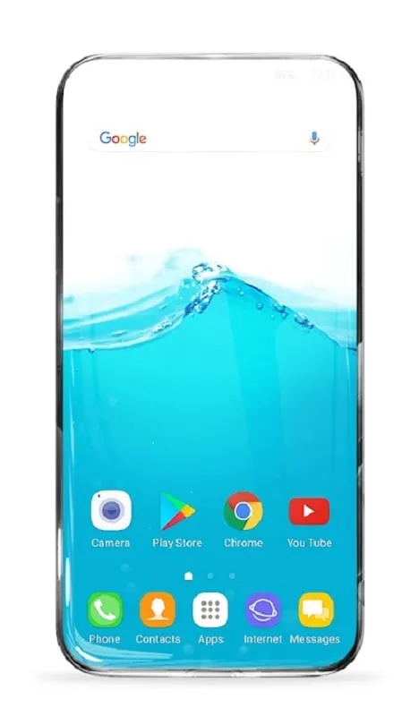 Contoh penggunaan wallpaper sentuh 3D di Wave Live Wallpapers Maker 3D Mod APK