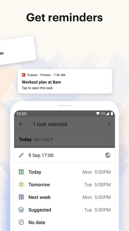 Example of using premium features in Todoist mod