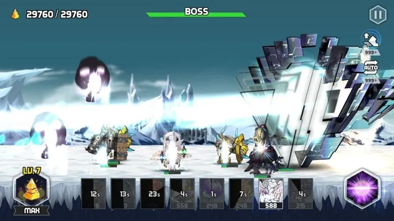 Example of using the unlimited summoning feature in Elroi Defense War.