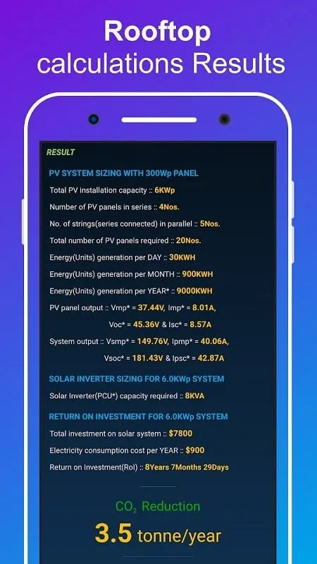 Example of using the weather forecast feature in SolarCalc Pro to predict solar energy generation.