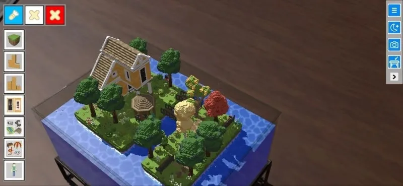 Example of using unlimited money to build a large-scale project in VoxelScaper.