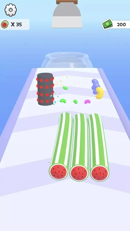 Expanded view of the candy store in Candy Shop Master, showcasing the potential for growth and customization.