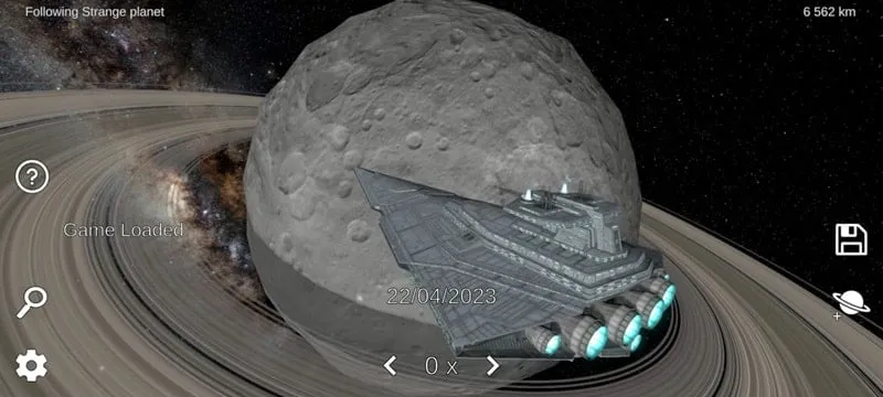 Exploring planetary surfaces within the game.