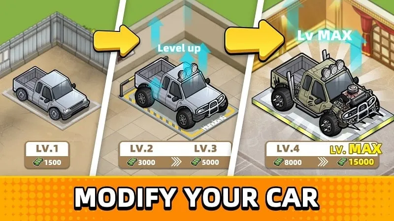 Exploring the car modification options in the game.