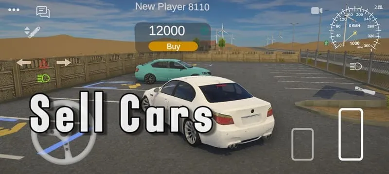 Exploring the in-game garage with unlimited funds.