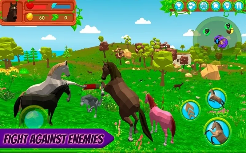 Exploring the vast landscape in Horse Family.