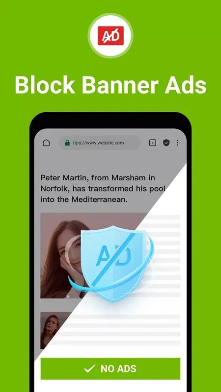 FAB Adblocker Browser Adblock mod interface displaying settings options