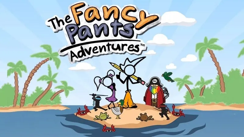 Karakter utama Fancy Pants Adventures sedang berlari