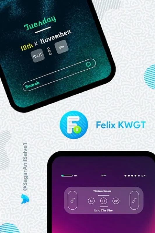 Felix KWGT mod customization options