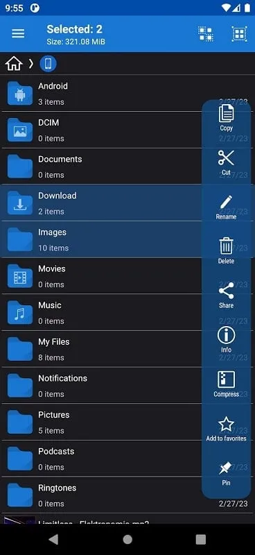 Fennec File Manager installation prompt on Android