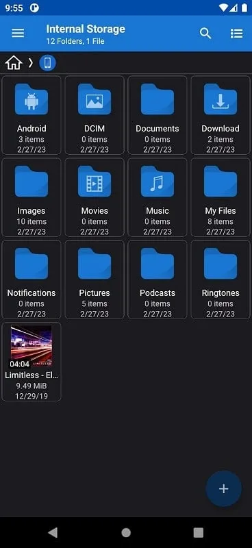 Fennec File Manager mod interface showing premium features